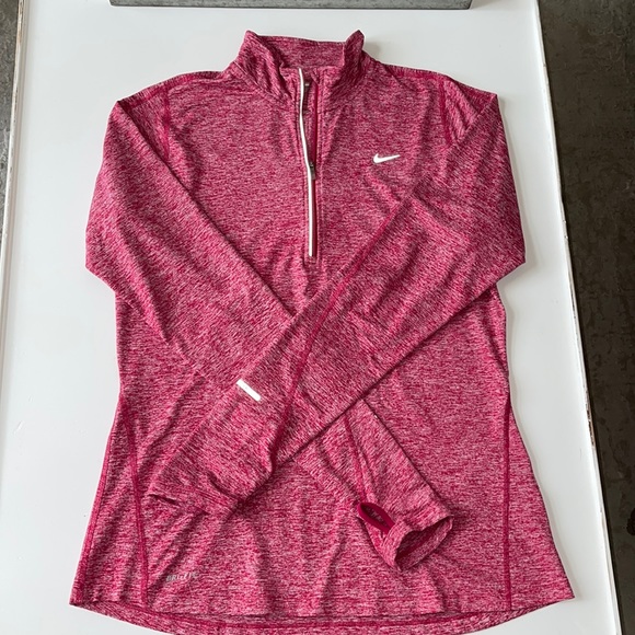 Nike Tops - Nike Element Dri-Fit Red Marbled Running Top